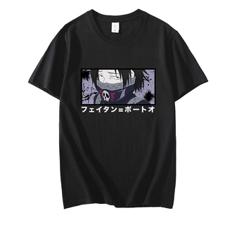 เสื้อยืดแขนสั้น ผ้าฝ้าย แบบนิ่ม พิมพ์ลายมังงะ HXH FEITAN สําหรับผู้ชาย