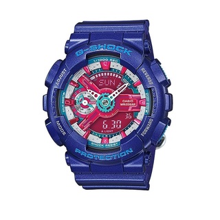 Casio G-Shock นาฬิกาข้อมือผู้ชาย สายเรซิ่น รุ่น GMA-S110HC-2ADR - Blue