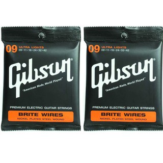 Gibson สายกีตาร์ไฟฟ้า ULTRA LIGHTS G09-42 (2set)