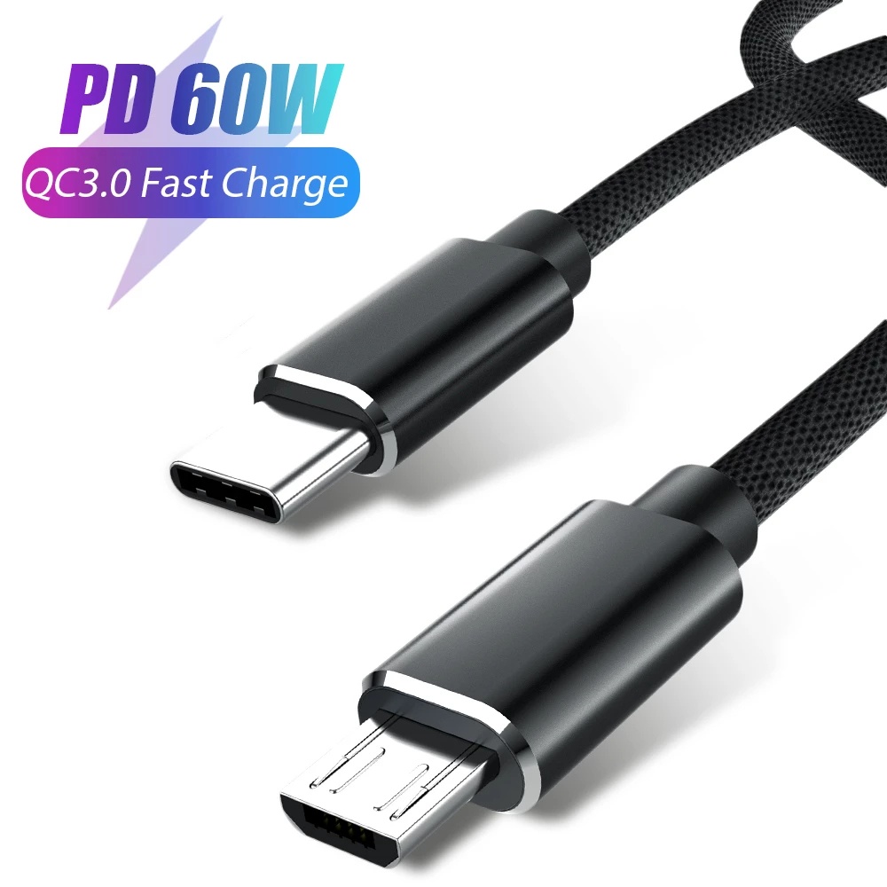 สายชาร์จสมาร์ทโฟน 2A Micro USB / TYPE-C สำหรับ Xiaomi 1 เมตร