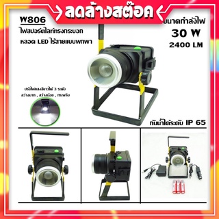 Morning ไฟสปอต์ไลท์ 30W LED Fioodlight Light Outdoor รุ่น W806 (สีดำ)