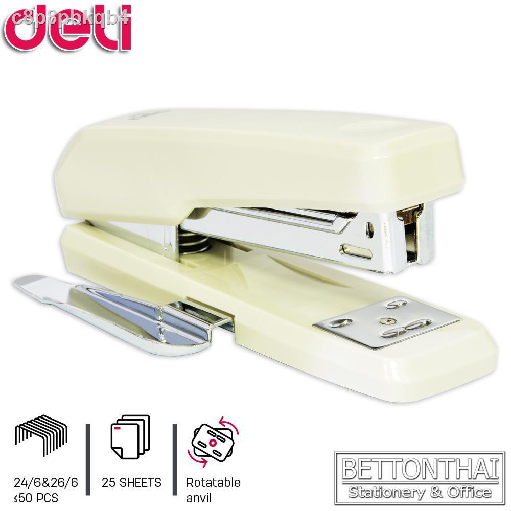 Deli 0326 Half Strip Stapler เครื่องเย็บกระดาษ 25 แผ่นแบบมีขาถอนลวด คละ ...