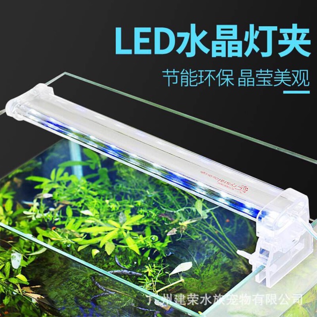 โคมไฟตู้ปลาแบบหนีบ สีขาวฟ้า XILONG LED รุ่น D10 / D20 / D30 / D40