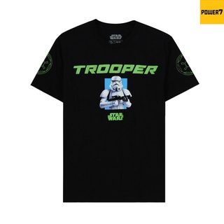 เสื้อยืดผ้าฝ้ายPower 7 shop สตาร์ วอร์ส เสื้อยืดสตาร์ วอร์ส Star Wars การ์ตูนลิขสิทธิ์แท้ รุ่น 0320-711 คอกลมTEEL XL  XX