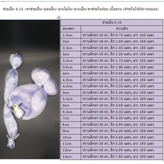 ข่ายเอ็น 0.15 ลึก 50 ตา, มองเอ็น อวนโมโน อวนเอ็น (เนื้ออวนเปล่าสำหรับประกอบเอง)