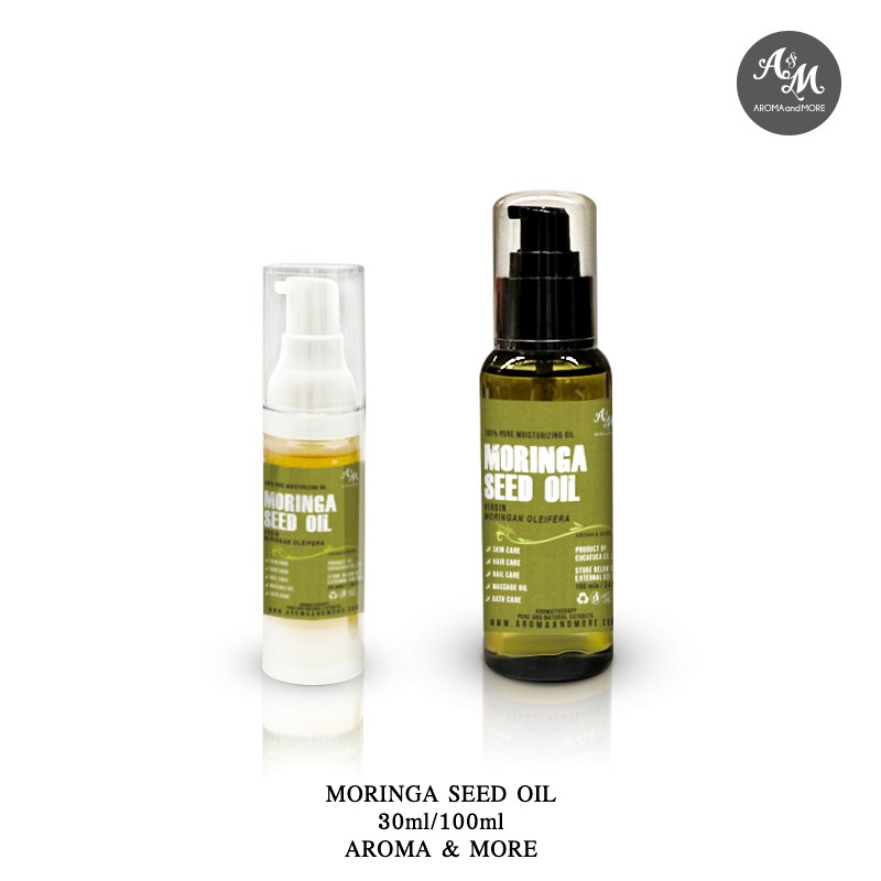 Aroma&More Moringa Seed Oil น้ำมันเมล็ดมะรุม สกัดเย็น-VIRGIN, ไทย 30/100ML Cosmetic grade Thailand