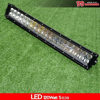 สว่างบาดตา!!! ตัดหมอก สปอร์ไลท์ LED 120w 12-24v ทรงเหลี่ยม 36จุด LED 2 แถว