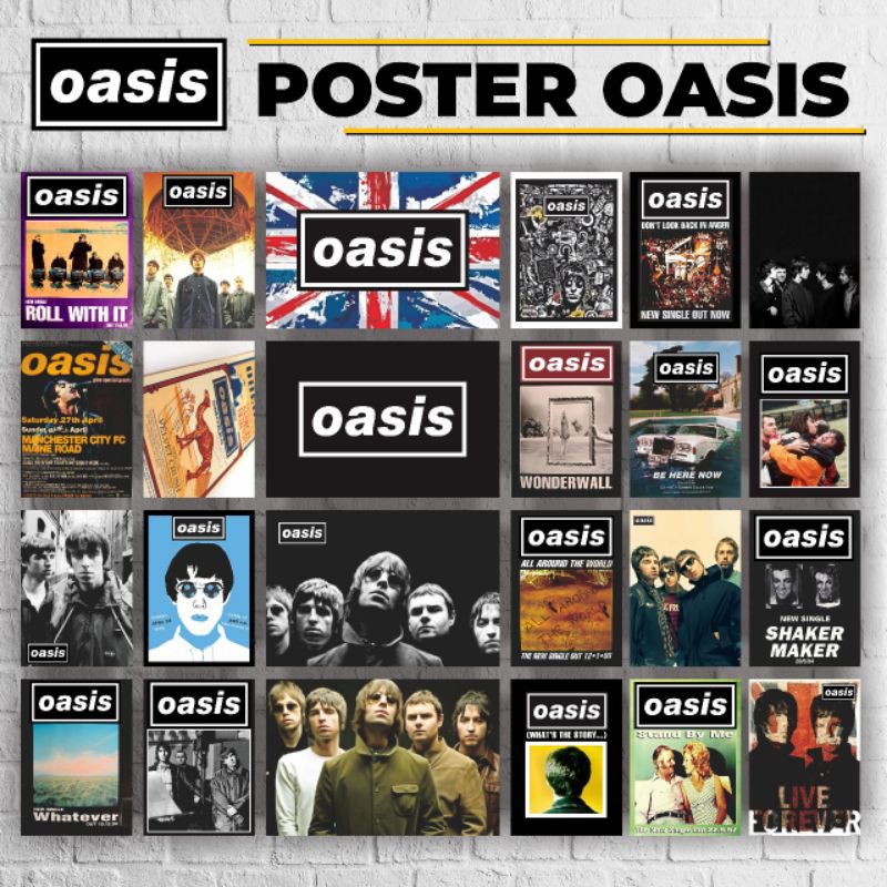 โปสเตอร์ Oasis A4 ใหม่ 20 ชิ้น