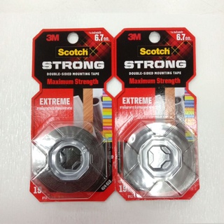 เทป 2 หน้า เนื้อดำ 3M Strong 414-S19 รับน้ำหนักได้ 6.7 กก.