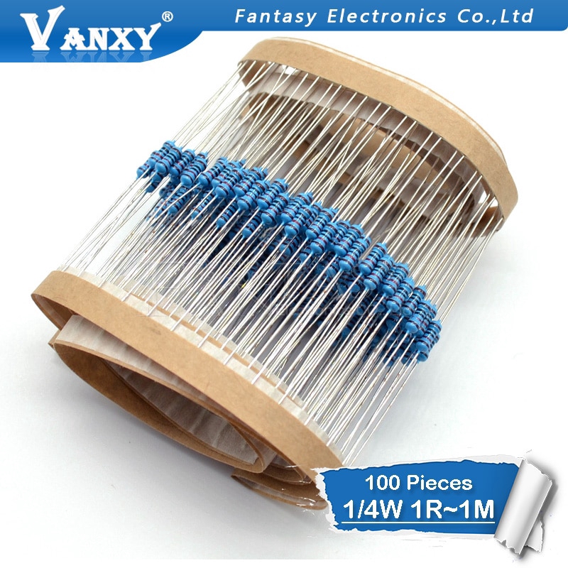100pcs 1/2W 1/4W Metal film resistor 200K-1M  200K 220K 240K 270K 300K 330K 360K 390K 430K 470K 510K