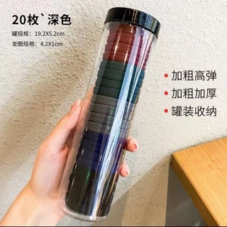 20 ชิ้นยางรัดผมชุดที่มีสีสันเชือกผมสําหรับสาวผมหางม้าผูกทนทาน ยางรัดผม