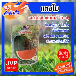 **ส่งฟรี**เมล็ดแตงโมโนรี 100g. ตราภูเขาทอง ต้นแข็งแรง เจริญเติบโตดี เนื้อสีแดงสด รสชาติหวาน ทนทานต่อโรค