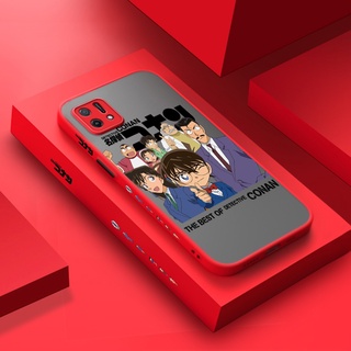 สําหรับ OPPO A16K A16E เคสการ์ตูนโคนัน บาง ขอบฝ้า ใส แข็ง เคสกันกระแทก ฝาครอบเต็มรูปแบบ ป้องกัน Softcase