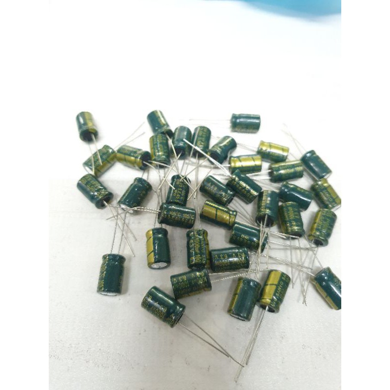 แพ็ค 5ตัว  capacitor มีขั้ว 1000uf 6.3v 10v 16v 25v 35v 50v ราคาถูก Shopee Lazada