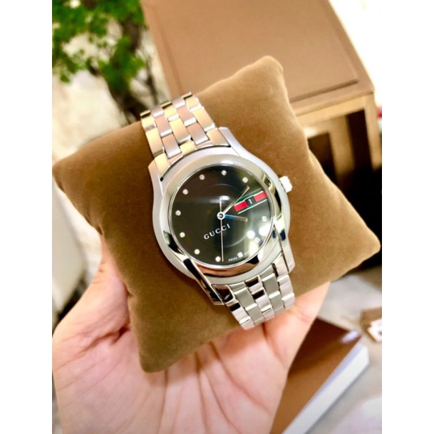 ของแท้ 100%🛍 นาฬิกา Like new Gucci 5500M 11P 35mm