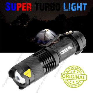 ไฟฉาย ไฟฉายเดินป่า พกพา หลอดแรงสูงพิเศษ Super Turbo Light CREE Q5