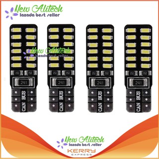 New Alitech ไฟหรี่ LED T10 24 ชิพ 3014 (สีขาว) 4 หลอด