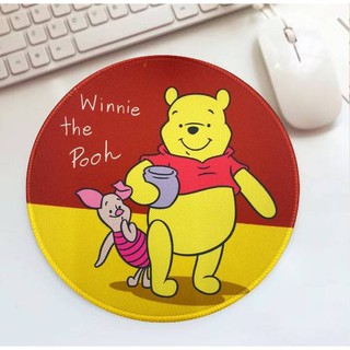 แผ่นรองเม้าส์ Pooh แบบกลม แผ่นรองเม้าส์