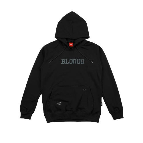 Bloods Series เสื้อกันหนาวมีฮู้ด Monoword 04 สีดํา