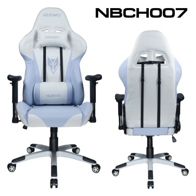 เก้าอี้เกมมิ่ง NUBWO NBCH007 สีฟ้าขาว
