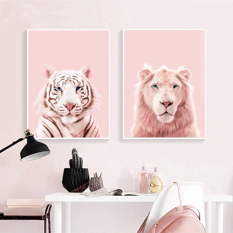 Pink Panther ภาพจิตรกรรมบนผ้าใบสําหรับติดตกแต่งผนังบ้าน