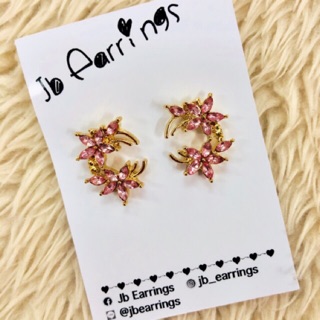 JB_Earrings ต่างหู ดอกไม้ น่ารัก Flower beautiful earrings