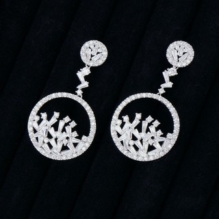 Miss Earring ต่างหูห้อยทรงกลมเพชร CZ My Dear