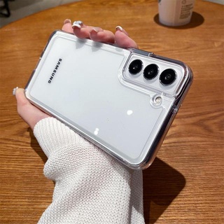 เคสโทรศัพท์มือถือ แบบใส กันกระแทก หรูหรา สําหรับ Samsung S22 S21 FE Plus Ultra