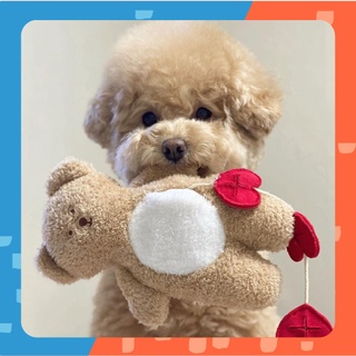 [🚚 พร้อมส่ง] Pocket Love Bear Toys ตุ๊กตาสำหรับสัตว์เลี้ยง รูปหมี ของเล่นสัตว์เลี้ยง ตุ๊กตาสำหรับแมว