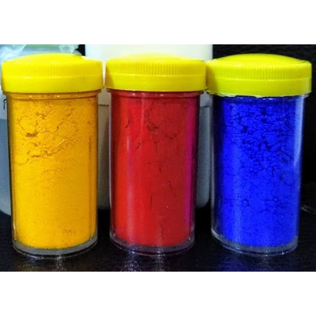 ชุดเม็ดสีสำหรับทำสีน้ำ เม็ดสีเหลือง เม็ดสีแดง เม็ดสีน้ำเงิน pigment