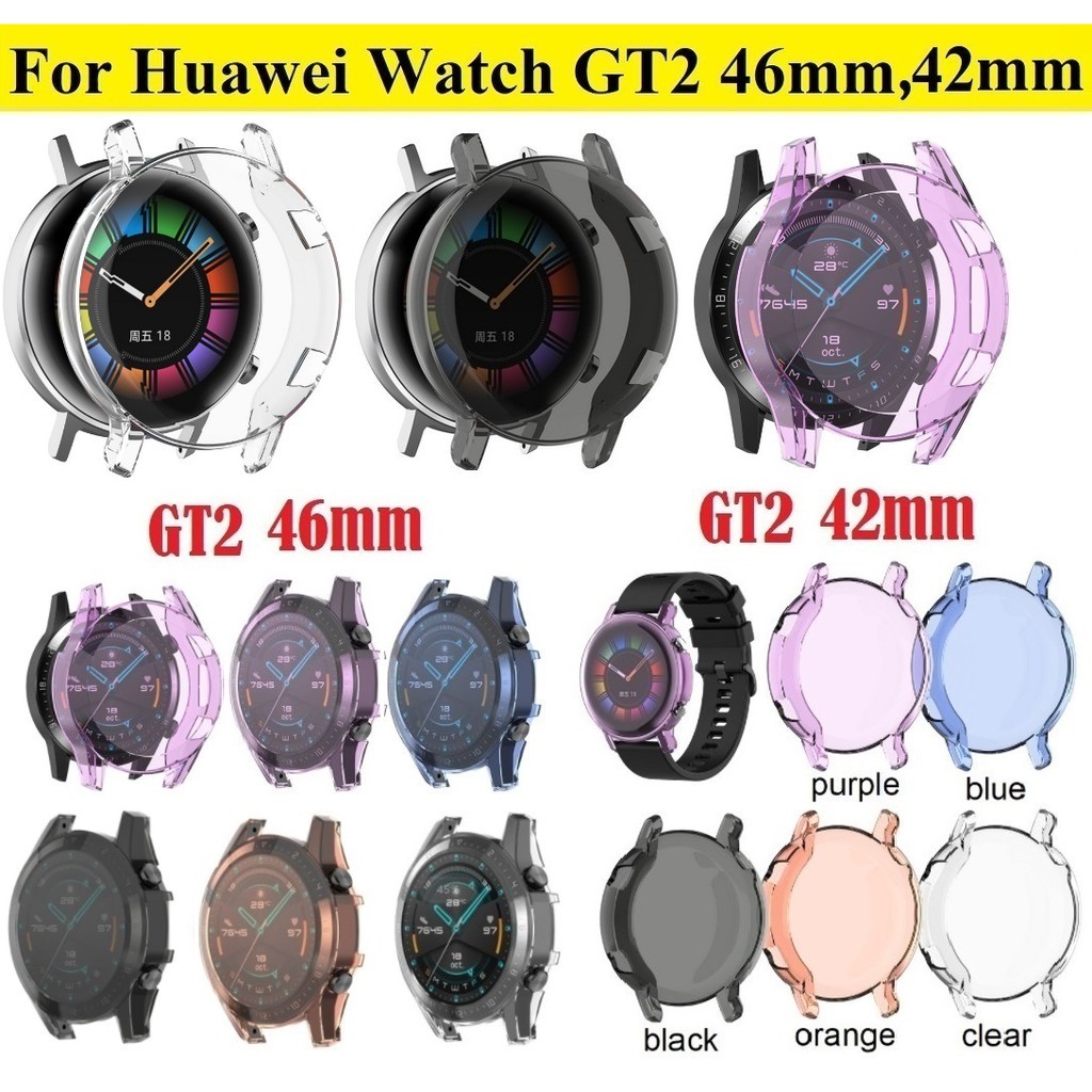 clearance sale ！เคสนาฬิกาข้อมือ Huawei Watch Gt 2 เคส Tpu Gt 2 46 มม . / Gt 2 42 มม . เคส Huawei watch GT 2 case Soft Clear huawei gt2 เคส