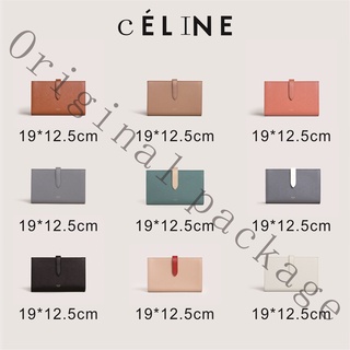 Brand new authentic Celine STRAP large grained cow leather wallet