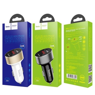 Hoco Z26 car charger 2USBมีหน้าจอLCD​ แท้100%