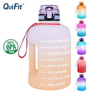 Quifit ขวดน้ํา 2.2 ลิตร 73 ออนซ์ พร้อมตัวล็อก ปลอด BPA จุน้ําได้เยอะ สําหรับเล่นกีฬา ยิม ฟิตเนส