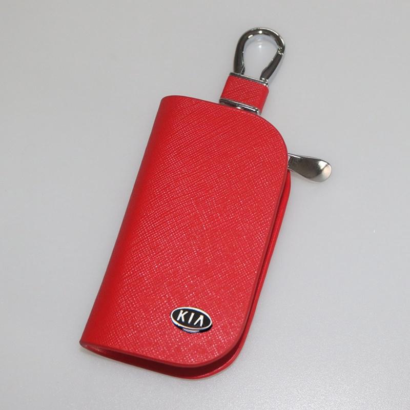 For KIA เคสหนัง ใส่กุญแจ กระเป๋าสตางค์ กุญแจ มีซิป สําหรับผู้ชายและผู้หญิง