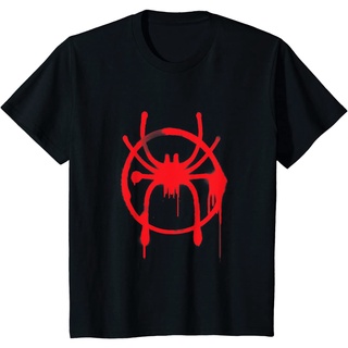 เสื้อยืด ผ้าฝ้ายแท้ ระบายอากาศได้ดี พิมพ์ลาย Marvel Spider-Man Into the Spider-Verse คุณภาพสูง