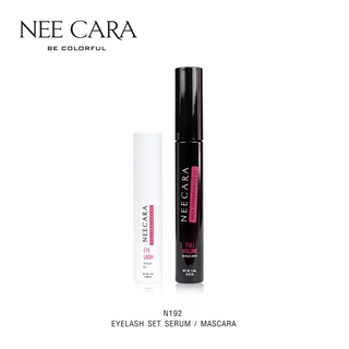 NEE CARA นีคาร่า มาสคาร่า ที่ปัดขนตา มาสคาร่าบำรุงขนตา N192 MASCARA  EYELASH SET SERUM