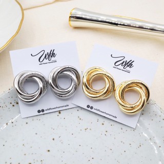 WFH triples ring spiral | gold | silver