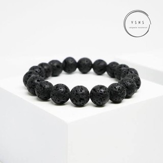 [ลด 15% ใส่โค้ด NEWS375] กำไลข้อมือหินลาวา Lava stone ปรับพลังงานดีเสริมพลังงานใหม่