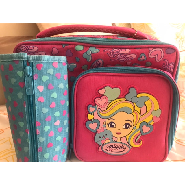 Lunch Box Smiggle พร้อมที่ใส่กระติกน้ำ
