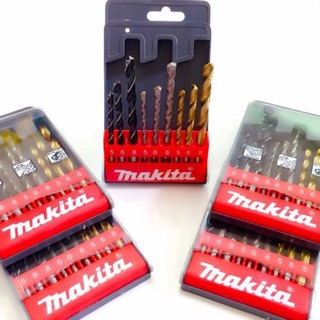 ดอกสว่าน makita เจาะเหล็ก เจาะไม้ เจาะปูน มี 3 ขนาด 5,6 และ 8 มิล (1 ชุด มี 9 ดอก)