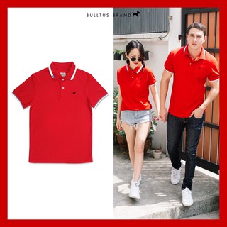 เสื้อโปโลบลูตัส Bulltus Brand สีแดง รุ่นปกมินิ