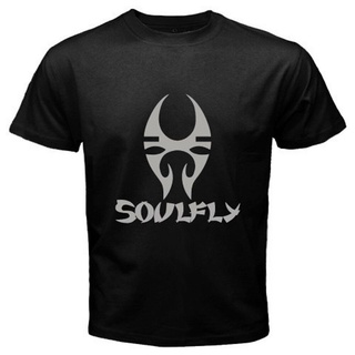 [COD]เสื้อยืดลําลอง แขนสั้น พิมพ์ลายโลโก้ SOULFLY สีดํา แฟชั่นฤดูร้อน สําหรับผู้ชาย 2022S-5XL