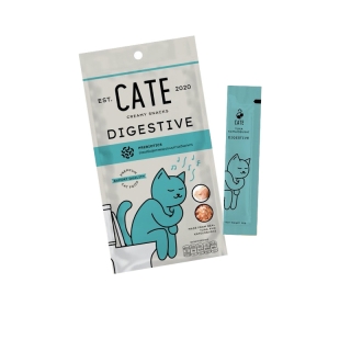 เคท™ ขนมแมวเลีย รสทูน่าและปลาคัตสึโอบูชิ ผสม Prebiotics ปรับสมดุลระบบทางเดินอาหาร 4 ซอง จำนวน 1 แพ็ค CATE™ Creamy Snack