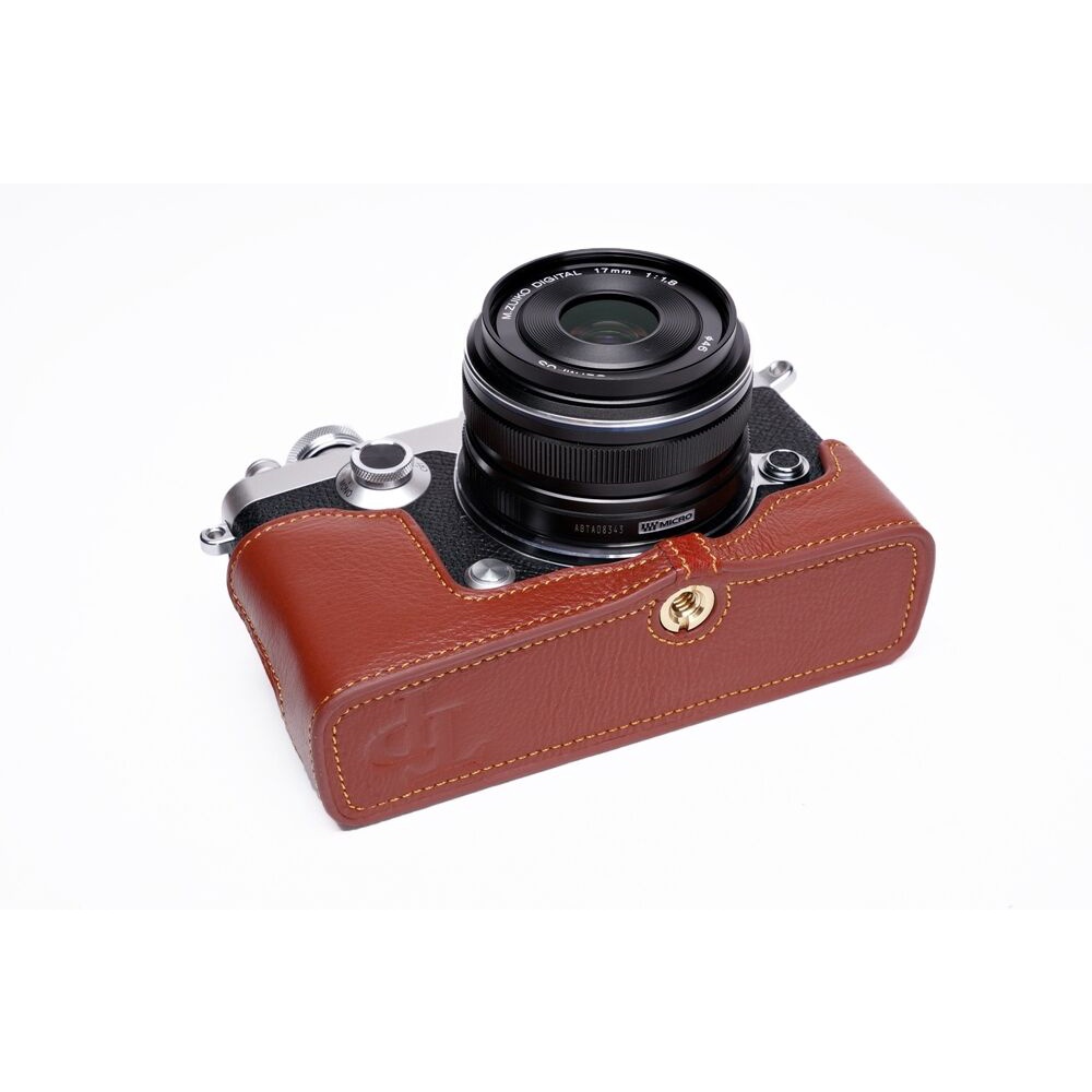 เคสกล้อง Olympus Pen-F ฮาฟเคส เคส หนัง กระเป๋ากล้อง อุปกรณ์กล้อง เคสกันกระแทก - PU Leather Camera Half Case Bag Pen F