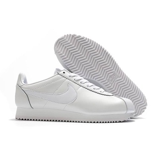 รองเท้าผ้าใบสีขาว Nike Cortez White รองเท้าไนกี้ คอเตส แบบหนัง รองเท้าผู้ชาย /หญิง รองเท้าวิ่ง รองเท้ากีฬา ✅Size:37-45eu