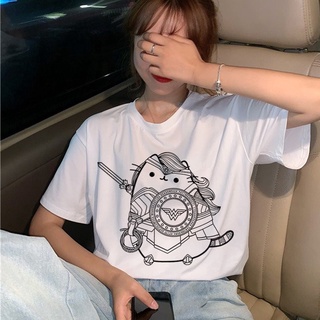 Fy Pusheen Blood เสื้อยืด เสื้อเบลาส์ เสื้อท็อปส์ เสื้อท็อปส์ แขนเสื้อ แฟชั่นตลก หญิง โอเวอร์ไซซ์ เสื้อยืด สําหรับผู้ชาย