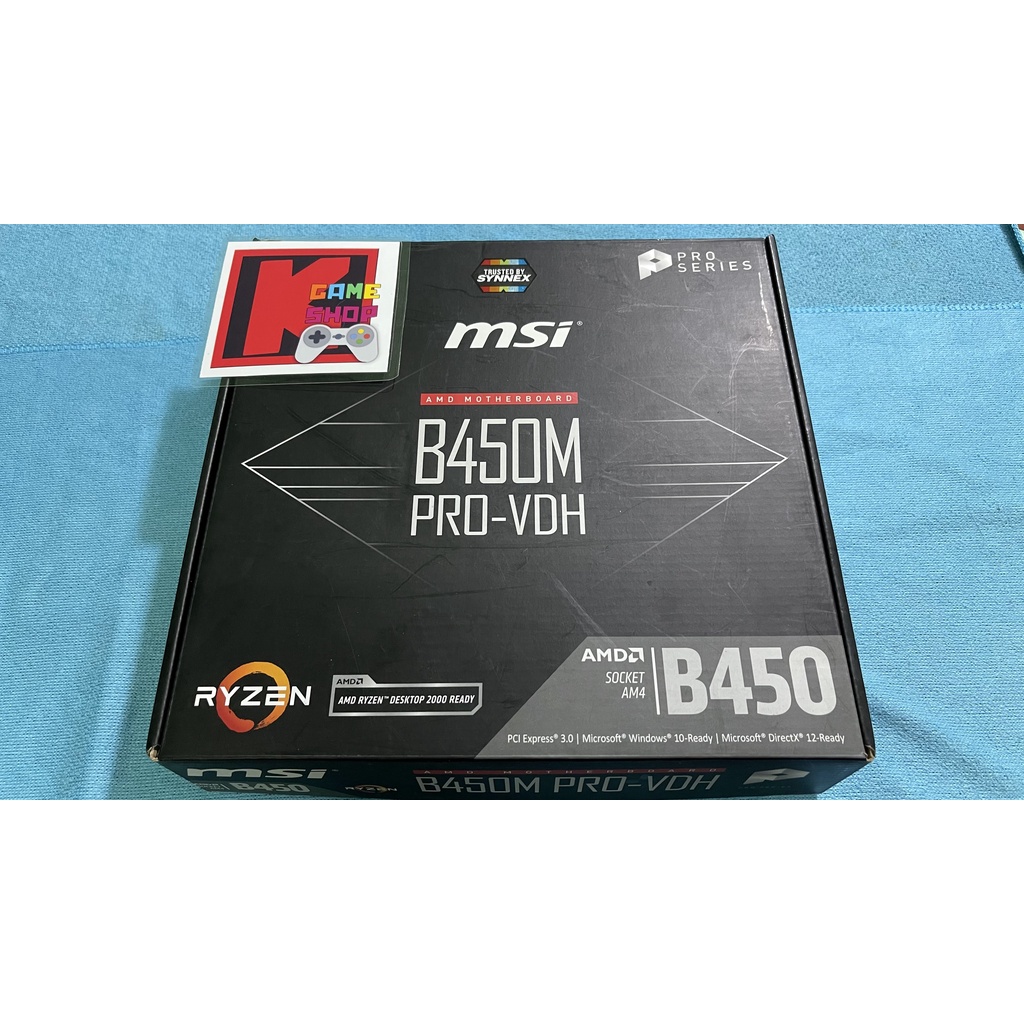 ชุดเมนบอร์ดMsi b450 + Ryzen 5 pro 2600 มือสอง(USED) อุปกรณ์คอมพิวเตอร์