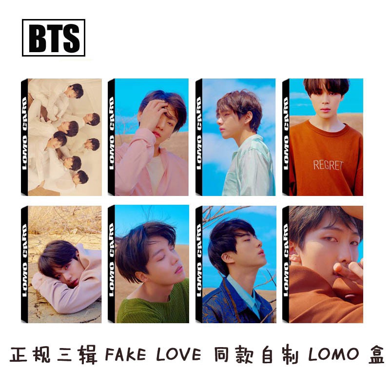 Kpop Bts Lomo Card Bangtan Boys Love Yourself 转 Tear Photocards V Suga Jimin Jin - fake love roblox bts id code