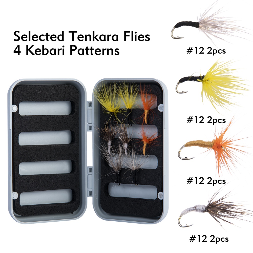 Kit Tenkara USA – Porte-ligne, Segment De Ligne, 3 Mouches, Pince, Livret – Tout Pour Débuter La Pêche Tenkara